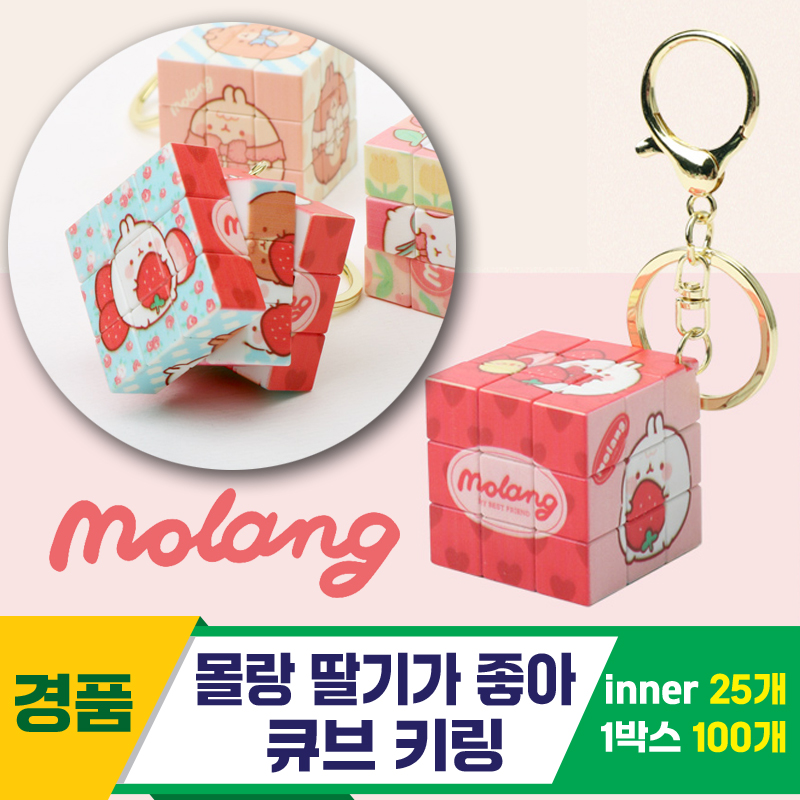 [IC]몰랑 딸기가 좋아 큐브 키링<25>