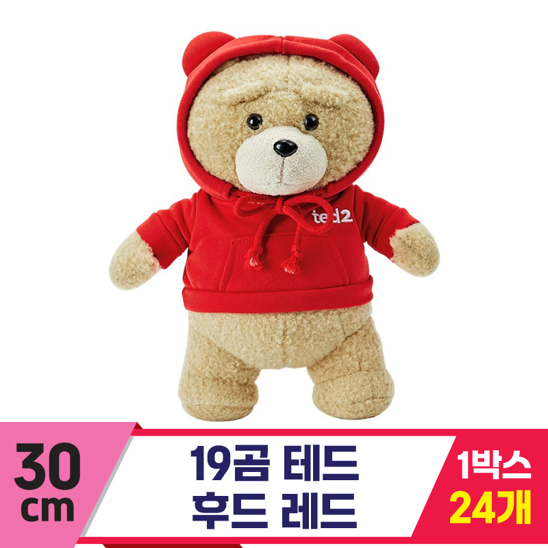 [EZ]30cm 19곰 테드 후드 레드<24>