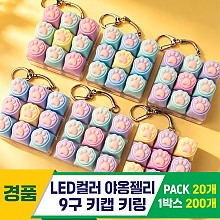 [GG]LED 컬러 야옹젤리 9구 키캡 키링